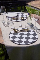 2li White & Black Duck Keten Supla Amerikan Servis thumbnail 2