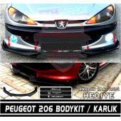 Peugeot 206 - 206+ Ön Tampon Eki Bodykit Karlık Lip - 1