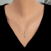 925 Ayar Gümüş Kelebekli Nazar Boncuk Kolye thumbnail 2