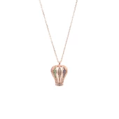 925 Ayar Gümüş Taşlı Kapadokya Balonu Kolye thumbnail 3