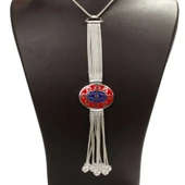 925 Ayar Gümüş Mineli Tilki Kuyruğu Kolye thumbnail 4