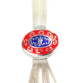 925 Ayar Gümüş Mineli Tilki Kuyruğu Kolye thumbnail 2