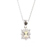 925 Ayar Gümüş Minik Sitrin Taşlı Kolye thumbnail 2