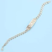 925 Ayar Gümüş İsim Yazılı Erkek Bilekliği thumbnail 1