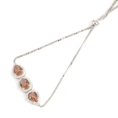 925 Ayar Gümüş Üçlü Oval ve Damla Zultanit Taşlı Bileklik thumbnail 2