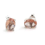 925 Ayar Gümüş Oval Zultanit Taşlı Küpe thumbnail 1