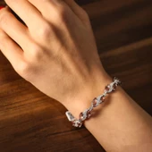 925 Ayar Gümüş S Model Zultanit Taşlı Suyolu Bileklik thumbnail 1