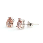 925 Ayar Gümüş Damla Zultanit Taşlı Küpe, Küçük thumbnail 2