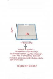 25,3x30 Cm Aspiratör Davlumbaz Ankastre Yağ Filtresi Franke Teka Arçelik Bosch Dominox Tırnaklı - 1