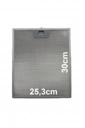 Davlumbaz Filtresi 253x300 Aspiratör Tel Filtre Ön Kısım Tek Tırnak, Arka Kısım Tırnaksız - 1