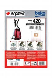 Arçelik : S4210-s4240-s4250 5 Adet Bez Süpürge Torbası - 1