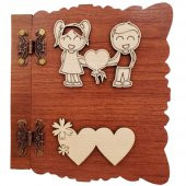 Romantik Sevgili Temalı Ahşap Defter - 1