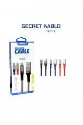 Sc21 Secret Type-c 2.4a Çıkışlı Data Ve Şarj Kablo K - 2
