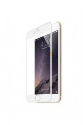 Heartz Apple İphone 8 Plus Beyaz Temperli Cam Full Ekran Koruyucu - 1