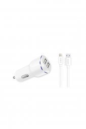 S311 Iphone Araç Şarj Aleti Çift Usb Başlık 2.4a Lightning - 1
