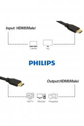 Philips Philips SWV5401P 4K Destekli 1,5m Ethernet HDMI Kablo ( ULTRA HD - 4