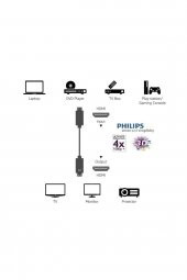 Philips Philips SWV5401P 4K Destekli 1,5m Ethernet HDMI Kablo ( ULTRA HD - 5