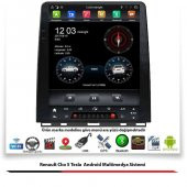 Renault Clıo 5 Tesla Android Multimedya Sistemi 2 GB Ram 32 GB Hafıza 8 Çekirdek Nakamichi Japon Markası - 1