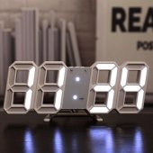 Valkyrie Beyaz LED Dijital Dekoratif Masa veya Duvar Saati - 2