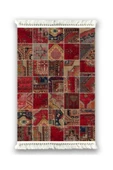 Vintage Baskılı Şönil Halı Saçaklı Kilim V-6004 80x300 - 1