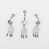 316L Cerrahi Çelik Göbek Piercing - 1