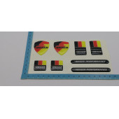 Rieger Performance Logolu 3M 8 li Grup Damla Silikon Sticker Torpido Göğüslük Bagaj Çamurluk Logo Amblem Seti - 1