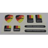 Rieger Performance Logolu 3M 8 li Grup Damla Silikon Sticker Torpido Göğüslük Bagaj Çamurluk Logo Amblem Seti - 2