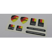 Rieger Performance Logolu 3M 8 li Grup Damla Silikon Sticker Torpido Göğüslük Bagaj Çamurluk Logo Amblem Seti - 3