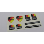 Rieger Performance Logolu 3M 8 li Grup Damla Silikon Sticker Torpido Göğüslük Bagaj Çamurluk Logo Amblem Seti - 4