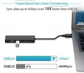 Qgeem Usb Hub 0.2M Usb Çoğaltıcı 3.0 Sd - Micro Sd Kart Çıkışı QG-UH05 - 3