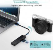 Qgeem Usb Hub 0.2M Usb Çoğaltıcı 3.0 Sd - Micro Sd Kart Çıkışı QG-UH05 - 4