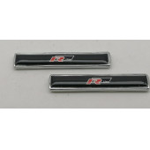 R Line Volkswagen Logo Yan Çamurluk 3M 3D Metal Zemin Üzeri ABS Amblem Arma - 2