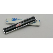 R Line Volkswagen Logo Yan Çamurluk 3M 3D Metal Zemin Üzeri ABS Amblem Arma - 5