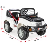 Pilsan Panter 12V Uzaktan Kumandalı Akülü Araba 05118 - Beyaz - 2