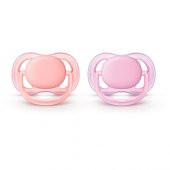 Philips Avent Renkli Ultra Air Emzik 2`li 0-6 Ay Kız - SCF245/20 - 1