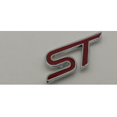 ST Logo  Parlak Krom Kırmızı Ön Panjur Vidalı 3D Metal Kabartmalı Arma - 6