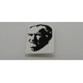Atatürk Sticker Büyük Boy Siyah Renk - 1