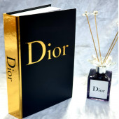 Dior, Openable Decorative Book Box, Fashion Fake Books, Home Decor, Black & Gold, Classic - 1