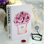 89 / 5.000 Çeviri sonuçları Chanel, Pink Rose, Openable Decorative Book Box, Fashion Fake Books, Home Decor - 1
