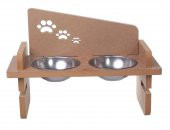 Woodylife Üç Patili Yüksekliği Ayarlanan Kedi ve Köpek Mama ve Su Kabı Çelik Kaseli - 1