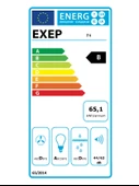 Exep ECR F4 Çift Filtreli Beyaz Aspiratör - 3