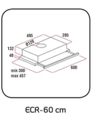 EXEP F6 ECR ÇİFT FİLTRE INOX PANEL SÜRGÜLÜ ASPİRATÖR - 2