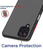 Samsung Galaxy A12 Kılıf - Loo Case Mat Kamera Korumalı Soft Kılıf - 2