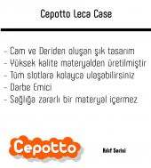 iPhone 12 PRO MAX Kılıf (6.7’) - Leca Case Şık Deri ve Cam Tasarım Kılıf - 2