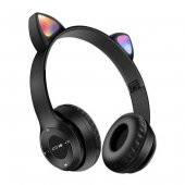 Wireless Cat Ear Ledli Kedi Kulağı Tasarımı Kulaküstü Bluetooth Kulaklık - 1