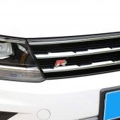Volkswagen R Logo Kırmızı Panjur Arması Civatalı - Orjinal Metal Ürün - 2