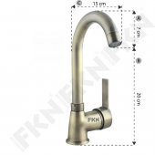 FKN Delta Mix Kuğu Antik Lavabo Bataryası - 3