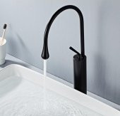 FKN Milano Siyah Çanak Lavabo Bataryası thumbnail 1