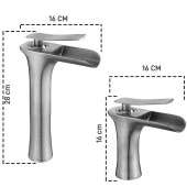 FKN Şelale Kısa Krom Lavabo Bataryası thumbnail 3