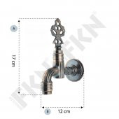 FKN Perlatörlü Klasik Bakır Eskitme Osmanlı Musluk - 3